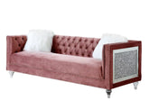 HeiberoII Pink Velvet Sofa Model LV00327 By ACME Furniture